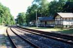 Bahnhof Barthmhle in der Elstertalbahn
(Gera - Plauen) am 28.07.2002