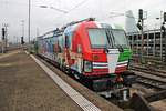 Am 27.11.2016 stand MRCE 193 640  CONNECTED BY RAIL  zusammen mit ELL/SBBCI 193 257 abgestellt auf dem südlichen Stumpfgleis von Bahnsteig 2/3 vom Badischen Bahnhof von Basel.