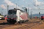 Ausfahrt am 19.09.2018 von 193 775 aus dem BLSC-Abstellbereich im Badischen Bahnhof von Basel ins nördliche Vorfeld, um dort darauf zu warten, den AKE-Rheingold aus Domodossola zu