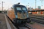 Portrait von MRCE/BTE ES 64 U2-023 (182 523-1)  Kaiser Franz Joseph von Österreich , als diese am frühen Morgen des 07.05.2019 abgestellt auf Gleis 95 im Badischen Bahnhof von Basel stand