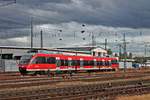 Ausfahrt am Nachmittag des 25.09.2019 vom Haltinger 644 049 aus dem Badischen Bahnhof von Basel in Richtung Heimatwerk, um dort abgestellt zu werden.