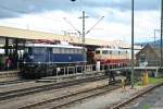 E10 348 und 113 311-5 ausgestellt am Nachmittag des 15.09.13 beim Bahnhofsfest in Basel Bad.