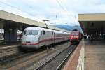 401 576-4 als ICE 278 von Interlaken Ost nach Berlin Ostbahnhof am Mittag des 15.09.13 beim Personalwechsel in Basel Bad.