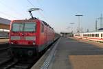 Am späten Nachmittag des 13.03.2014 stand die Freiburger 143 364-8 mit der RB 26574 (Basel Bad Bf - Offenburg) im Startbahnhof und wartet auf die Abfahrt.