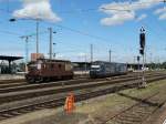 BLS Re 425 172 ,465 013 und 465 014 am 25.07.15 in Basel Bad Bhf vom Bahnsteig aus fotografiert