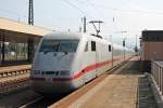 Nachschuss am 04.10.2014 auf den ausfahrenden 401 587-1  Fulda , als dieser gen Basel SBB aus dem Badischen Bahnhof von Basel.