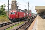 Nachschuss auf den SBB Lösch- und Rettungszug XTmas 174 002-7  Basel  am 26.06.2015, als dieser über Gleis 1 durch den Badischen Bahnhof von Basel gen Basel Bad Rbf/Weil am Rhein fuhr.