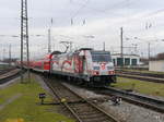 DB - Lok 146 227-4 unterwegs im Basel Badischer Bahnhof am 23.11.2016