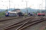 So hnlich mu es wohl frher ausgesehen haben, als Bebra noch ein bedeutender Kreuzungsbahnhof war. Entstanden ist die Aufnahme allerdings am Abend des 01.05.2010 anllich des 2.Bebraer Dampfloktreffens.