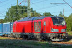 Siemens VECTRON Lok 248 998 gewährt am frühen Abend fast einen Einblick ins Innere, hier in Bergen auf Rügen wartend.