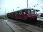 172 132 und 172 171 am Morgen vom 15.Mai 2010 im verregnten Bahnhof von Bergen/Rgen.Neben der Ferkeltaxe wird an diesem Tag noch 91 134 auf der Strecke zwischen Bergen/Rgen und Lauterbach Mole zum