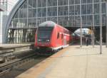 Hier ein RE1 von Eisenhttenstadt nach Brandenburg Hbf., bei der Ausfahrt am 1.4.2010 aus Berlin Alexanderplatz.