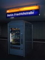 Automat auf dem neuen unterirdischen Bahnhof Friedrichstrae.