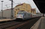 Hier 101 144 mit IC2243 von Bad Bentheim nach Berlin Ostbahnhof, bei der Durchfahrt am 16.11.2013 durch Berlin Friedrichstrae, in Richtung Berlin Alexanderplatz.