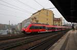 Hier 442 331-5 als RB14 (RB18917) von Nauen nach Berlin Schönefeld Flughafen, bei der Einfahrt am 16.11.2013 in Berlin Friedrichstraße.