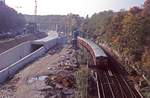 Berlin-Gesundbrunnen - Blick von der Brücke Badstraße nach Westen (10-1997).