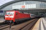 Hier 120 154-0 mit IC140 von Berlin Ostbahnhof nach Amersfoort, dieser Zug stand am 30.4.2012 in Berlin Hbf.