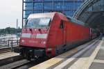 Hier 101 106-3 mit IC2955 von Kln/Bonn Flughafen nach Berlin Ostbahnhof, dieser Zug stand am 17.8.2013 in Berlin Hbf.