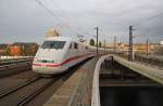 Hier 401 516-0  Pforzheim  als 	ICE697 von Berlin Ostbahnhof nach Kassel-Wilhelmshöhe, bei der Einfahrt am 1.5.2014 in Berlin Hbf.