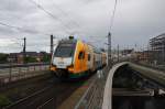 Hier 445 107-6  Lübben  als RE2 (RE83974) von Wismar nach Cottbus, bei der Ausfahrt am 14.6.2014 aus Berlin Hbf.