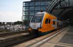 Hier 445 108-4 als RE2 (RE83976) von Wittenberge nach Cottbus, bei der Aufahrt am 27.6.2014 aus Berlin Hbf.