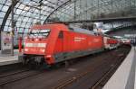 Hier 101 135-2 mit CNL1246 von München Ost nach Berlin Lichtenberg, dieser Zug stand am 28.6.2014 in Berlin Hbf.