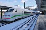 808 015-2  Bitterfeld-Wolfen  erreicht am 13.02.2021 als ICE543 von Köln Hauptbahnhof den Berliner Ostbahnhof.