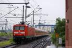 112 118-5 mit dem RE 12370  Princess Cruises  von Warnemnde nach Berlin Ostbahnhof bei der Einfahrt in den Berliner Ostbahnhof.