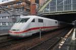 Hier 401 009-6  Aschaffenburg  als ICE874 von Karlsruhe Hbf. nach Berlin Ostbahnhof, dieser Triebzug stand am 18.5.2013 in Berlin Ostbahnhof. 