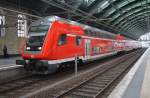 Hier ein RE2 (RE37370) von Wismar nach Cottbus, dieses Doppeldeckergespann machte am 18.5.2013 in Berlin Ostbahnhof halt.