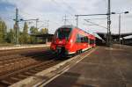 Hier 442 121-0 und 442 129-3 als RB22 (RB28813) von Berlin Schönefeld Flughafen nach Potdam Hbf., bei der Ausfahrt am 3.10.2012 aus Berlin Schönefeld Flughafen.