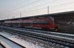 Hier 442 120-2 als RB22 (RB28811) von Berlin Schönefeld Flughafen nach Potsdam Hbf., bei der Ausfahrt am 26.1.2013 aus Berlin Schönefeld Flughafen.