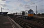 Hier 247 042-5 mit einem Gterzug, bei der Durchfahrt am 6.2.2013 durch Berlin Schnefeld Flughafen, in Richtung Berlin Grnauer Kreuz.