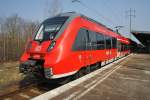 Hier 442 619-3  Potsdam Park Sanssouci  als RB22 (RB28815)  Airport-Express  von Berlin Schönefeld Flughafen nach Potsdam Hbf., dieser Triebzug stand am 29.3.2014 in Berlin Schönefeld