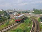 25.08.2004 Bornholmer Strae ; Ausfahrt eines  Lichtenraders  in Richtung Gesundbrunnen