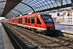 648 601-2 und 648 115-3 machen sich am 19.4.2019 als RE6 (RE3612)  Prignitz-Express  von Berlin Gesundbrunnen nach Wittstock(Dosse) in Berlin Spandau auf den Weg.