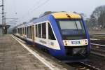 Hier VT805 als HEX80200 von Berlin Ostbahnhof nach Vienenburg mit VT806 als HEX80200 von Berlin Ostbahnhof nach Thale Hbf., bei der Einfahrt am 29.3.2014 in Berlin Wannsee.