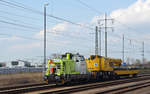 650 093 stellte am 02.04.17 einen Kirow-Kran in Bitterfeld bereit welchen sie aus dem Chemiepark brachte.