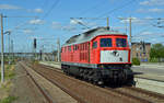 232 283 der WFL rollte am 05.08.18 Lz durch Bitterfeld Richtung Leipzig.