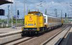 203 302 und 203 314 erreichten mit dem Schienenprfzug am 17.05.12 aus Richtung Wittenberg kommend Bitterfeld.