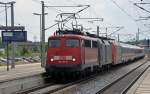 115 459 befrderte am 28.06.12 den PbZ 2466 Leipzig - Berlin durch Bitterfeld Richtung Dessau.