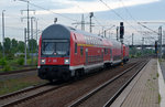 Eine RB aus Wittenberg erreicht am Morgen des 21.05.16 Bitterfeld.