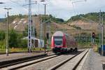 Blickrichtung Westen vom Bahnsteig im Bahnhof Bleicherode Ost 15.07.2015