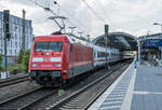 101 061-0 schiebt IC in den Bonner Hbf - 02.09.2020