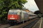 DB 101 070-1  Die Adler Mannheim  mit dem leicht Verspteten EC100 am 20.7.2012 im Bonner Hbf 