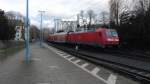 Die 146 260 der DB mit dem RE 5 (Emmerich - Koblenz) bei der Ausfahrt aus Bonn HBF in Richtung Koblenz , DEN 12.01.2016