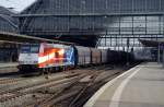 Captrain 185 CL-002 mit Kokskohlezug am 07.03.2014 in Bremen Hbf gen Nord.