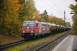 HSL 186 383 mit Kesselzug in Breyell, am 01.11.2019.