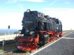 Die Harzer Schmalspurbahn auf dem Brocken im Herbst 2009.