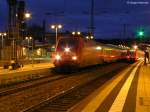 14.01.2011: 101 049-5 hat mit dem IC 2274 (Karlsruhe - Kassel-W.) den ersten Halt in Bruchsal erreicht.